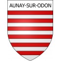 Pegatinas escudo de armas de Aunay-sur-Odon adhesivo de la etiqueta engomada