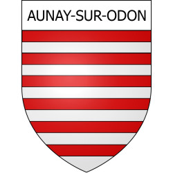Stickers coat of arms Aunay-sur-Odon adhesive sticker