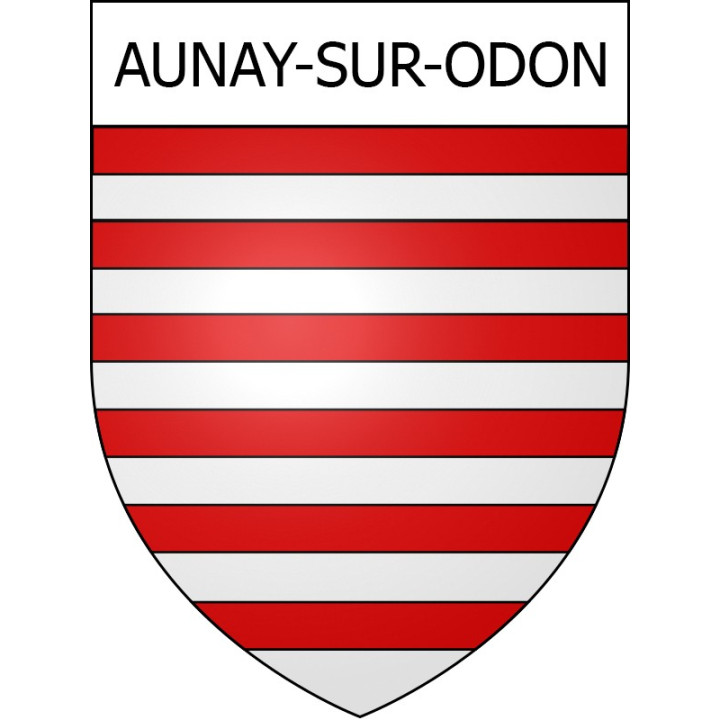 Stickers coat of arms Aunay-sur-Odon adhesive sticker