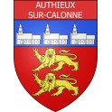 Pegatinas escudo de armas de Authieux-sur-Calonne adhesivo de la etiqueta engomada