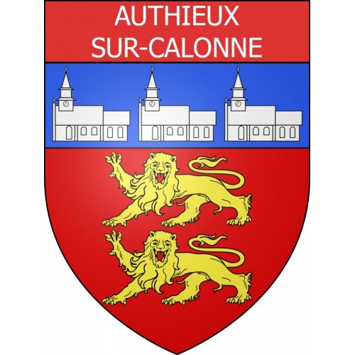 Authieux-sur-Calonne 14 ville Stickers blason autocollant adhésif