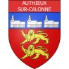 Pegatinas escudo de armas de Authieux-sur-Calonne adhesivo de la etiqueta engomada
