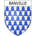 Banville 14 ville Stickers blason autocollant adhésif