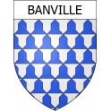 Pegatinas escudo de armas de Banville adhesivo de la etiqueta engomada