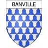 Banville 14 ville Stickers blason autocollant adhésif