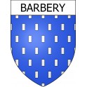 Pegatinas escudo de armas de Barbery adhesivo de la etiqueta engomada