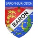Pegatinas escudo de armas de Baron-sur-Odon adhesivo de la etiqueta engomada