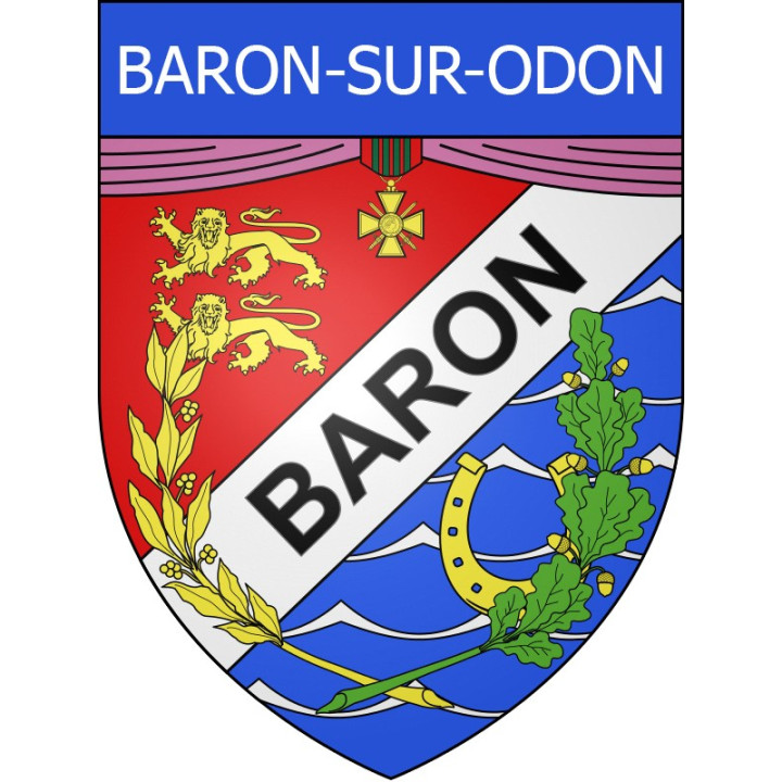Stickers coat of arms Baron-sur-Odon adhesive sticker