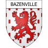 Bazenville 14 ville Stickers blason autocollant adhésif