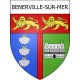 Pegatinas escudo de armas de Benerville-sur-Mer adhesivo de la etiqueta engomada