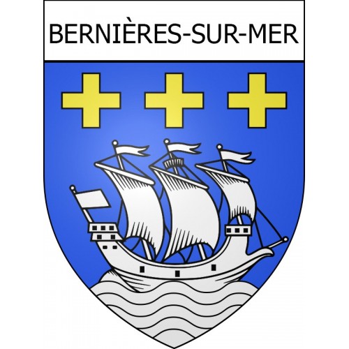 Bernières-sur-Mer 14 ville Stickers blason autocollant adhésif