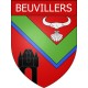 Pegatinas escudo de armas de Beuvillers adhesivo de la etiqueta engomada