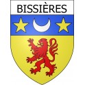 Bissières 14 ville Stickers blason autocollant adhésif