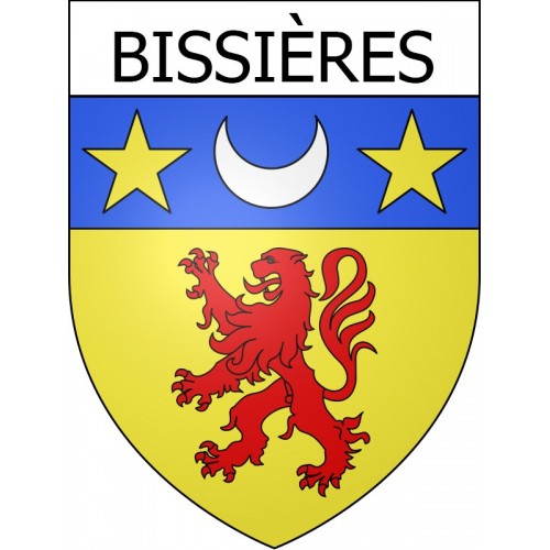 Bissières 14 ville Stickers blason autocollant adhésif