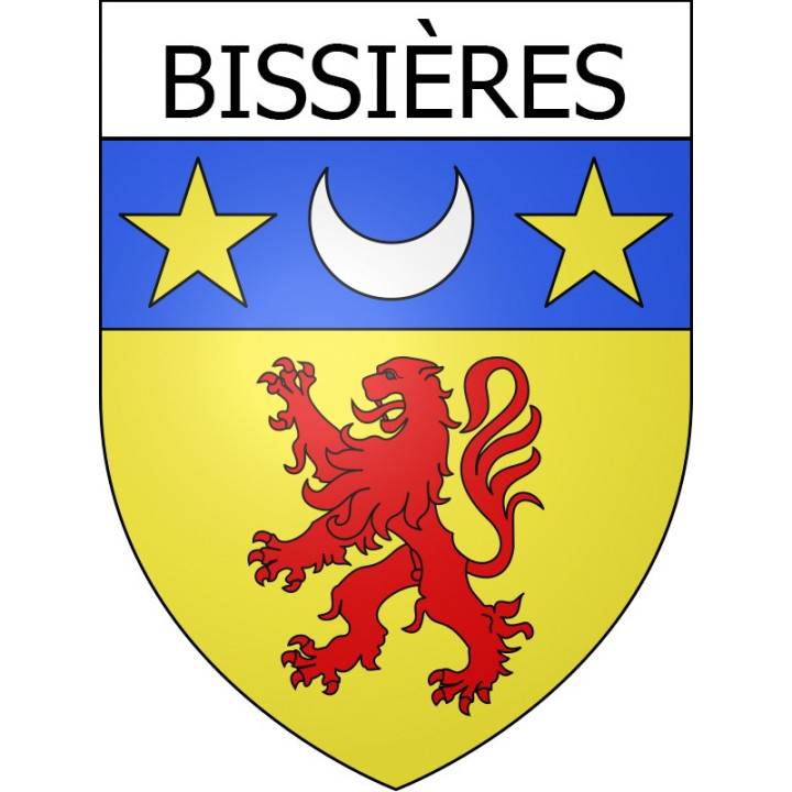 Stickers coat of arms Bissières adhesive sticker