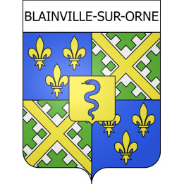 Blainville-sur-Orne Sticker wappen, gelsenkirchen, augsburg, klebender aufkleber