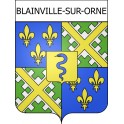 Pegatinas escudo de armas de Blainville-sur-Orne adhesivo de la etiqueta engomada