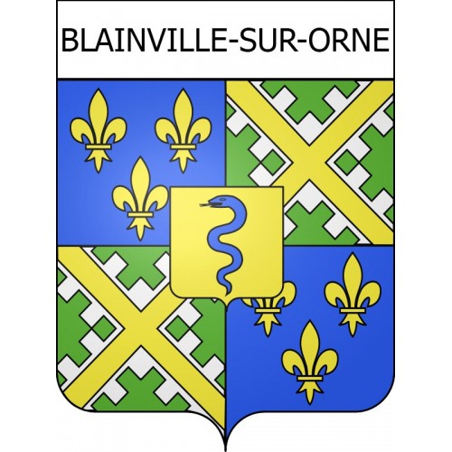 Pegatinas escudo de armas de Blainville-sur-Orne adhesivo de la etiqueta engomada