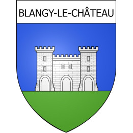 Pegatinas escudo de armas de Blangy-le-Château adhesivo de la etiqueta engomada