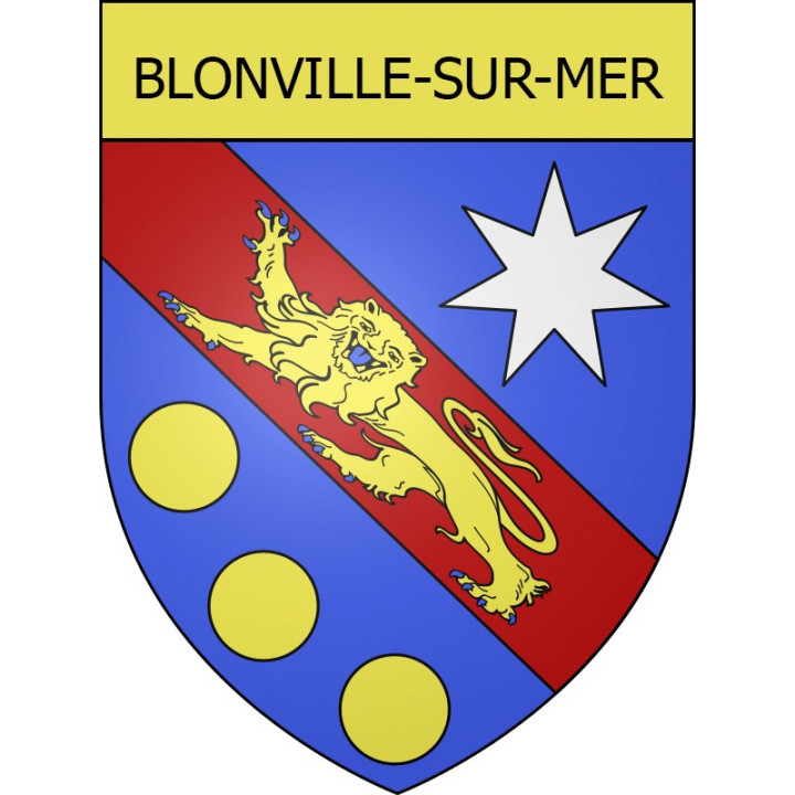 Pegatinas escudo de armas de Blonville-sur-Mer adhesivo de la etiqueta engomada