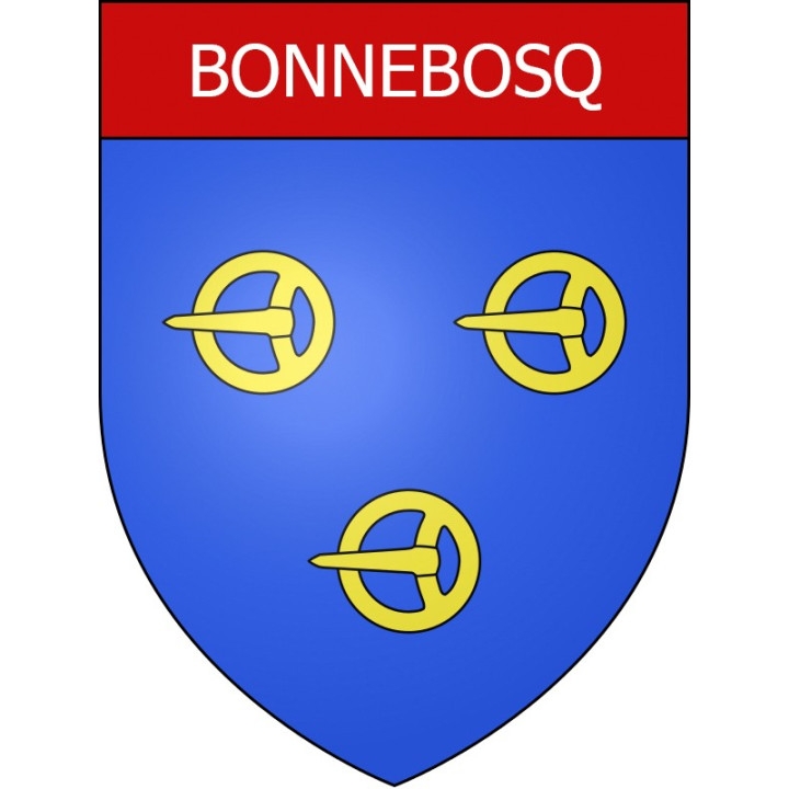 Pegatinas escudo de armas de Bonnebosq adhesivo de la etiqueta engomada