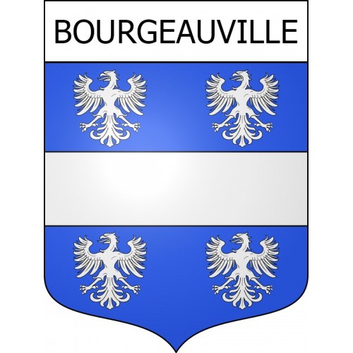 Bourgeauville 14 ville Stickers blason autocollant adhésif
