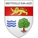 Pegatinas escudo de armas de Bretteville-sur-Laize adhesivo de la etiqueta engomada