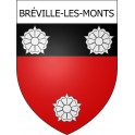 Pegatinas escudo de armas de Bréville-les-Monts adhesivo de la etiqueta engomada