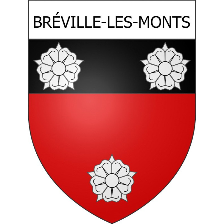 Bréville-les-Monts 14 ville Stickers blason autocollant adhésif