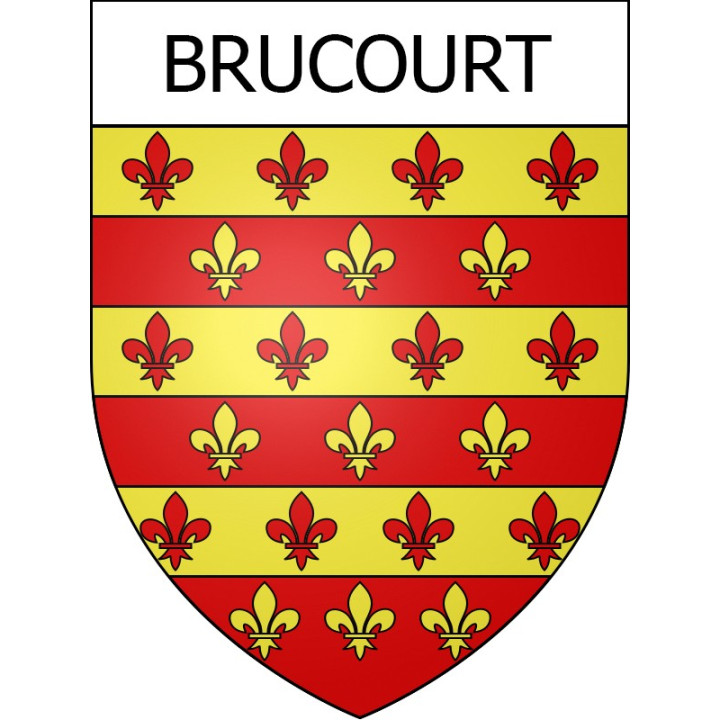 Stickers coat of arms Brucourt adhesive sticker