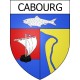 Pegatinas escudo de armas de Cabourg adhesivo de la etiqueta engomada