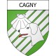 Cagny 14 ville Stickers blason autocollant adhésif