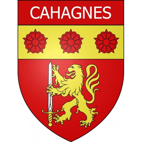 Stickers coat of arms Cahagnes adhesive sticker