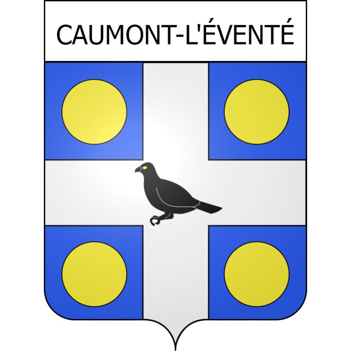 Stickers coat of arms Caumont-l'éventé adhesive sticker