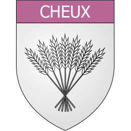 Pegatinas escudo de armas de Cheux adhesivo de la etiqueta engomada