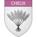 Cheux 14 ville Stickers blason autocollant adhésif