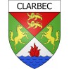 Clarbec Sticker wappen, gelsenkirchen, augsburg, klebender aufkleber