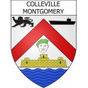Colleville-Montgomery Sticker wappen, gelsenkirchen, augsburg, klebender aufkleber