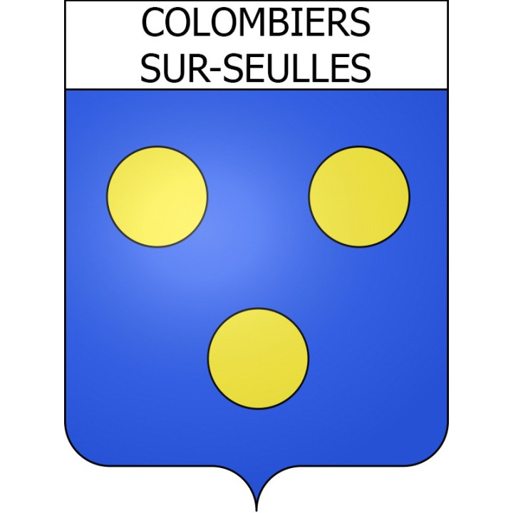 Stickers coat of arms Colombiers-sur-Seulles adhesive sticker