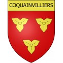 Pegatinas escudo de armas de Coquainvilliers adhesivo de la etiqueta engomada