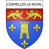 Pegatinas escudo de armas de Cormelles-le-Royal adhesivo de la etiqueta engomada