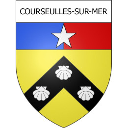 Courseulles-sur-Mer Sticker wappen, gelsenkirchen, augsburg, klebender aufkleber