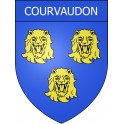 Stickers coat of arms Courvaudon adhesive sticker