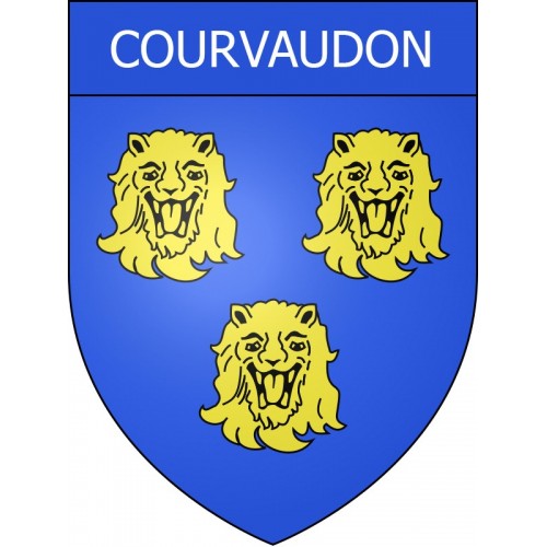 Stickers coat of arms Courvaudon adhesive sticker