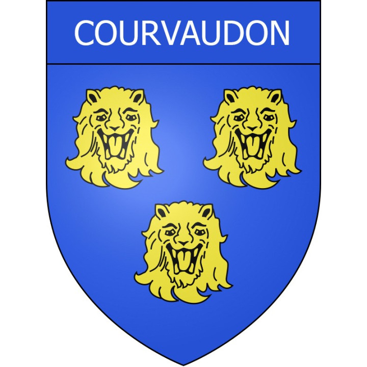 Courvaudon 14 ville Stickers blason autocollant adhésif