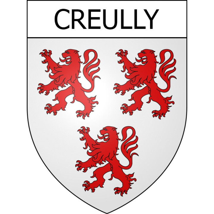 Pegatinas escudo de armas de Creully adhesivo de la etiqueta engomada