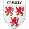 Pegatinas escudo de armas de Creully adhesivo de la etiqueta engomada
