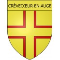 Pegatinas escudo de armas de Crèvecœur-en-Auge adhesivo de la etiqueta engomada