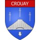 Pegatinas escudo de armas de Crouay adhesivo de la etiqueta engomada