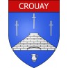 Stickers coat of arms Crouay adhesive sticker